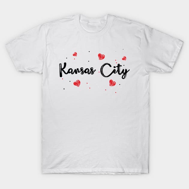 Kansas City Gifts for Women I Love Kansas City T-Shirt by TheOptimizedCreative